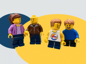 Our family has a mum, dad and two boys.