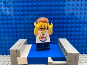 Child screaming on top of bed