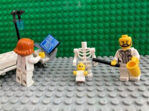 Doctors teaching about having a baby.