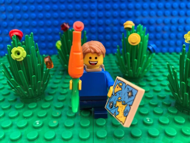 Child finding a carrot on an Easter Egg Hunt