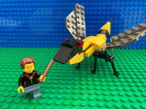 Teacher pointing to a wasp