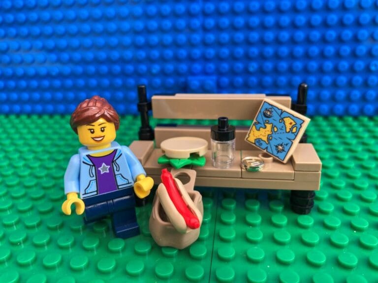 Mum packing bags for day trip to Legoland Windsor
