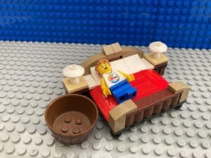 Child feeling poorly in bed