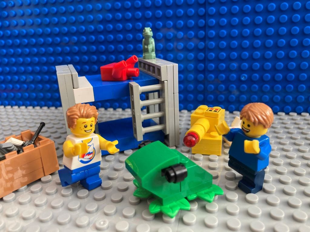 Older children cross about having to share toys.