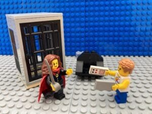 Evil Mum and child battling with swords and phones over screen time