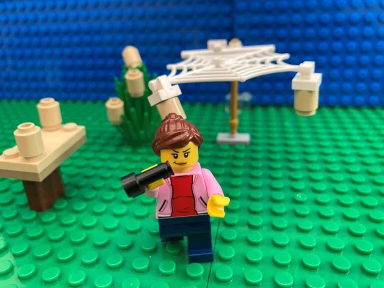 Angry Mum with binoculars looking for birds