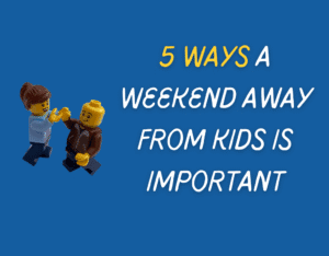 5 Ways a Weekend Away from Kids is Important. Image: parents high-fiving happily