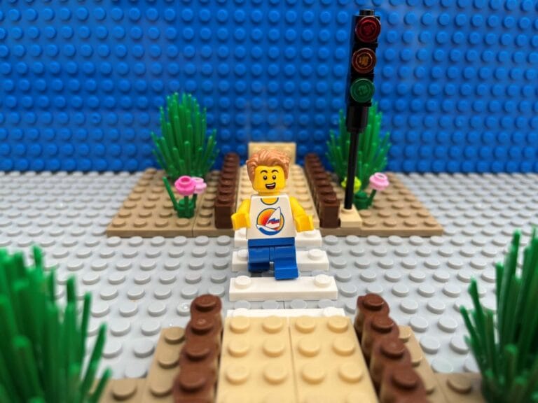 Child crossing the road alone