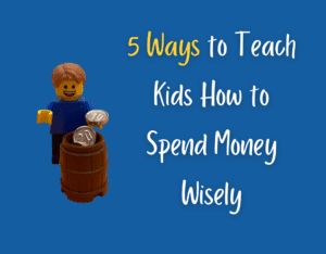 5 Ways to teach kids how to spend money wisely. Image: Child putting coins into a pot
