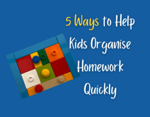 5 Ways to Help Kids Organise Homework Quickly. Image: colourful homework chart
