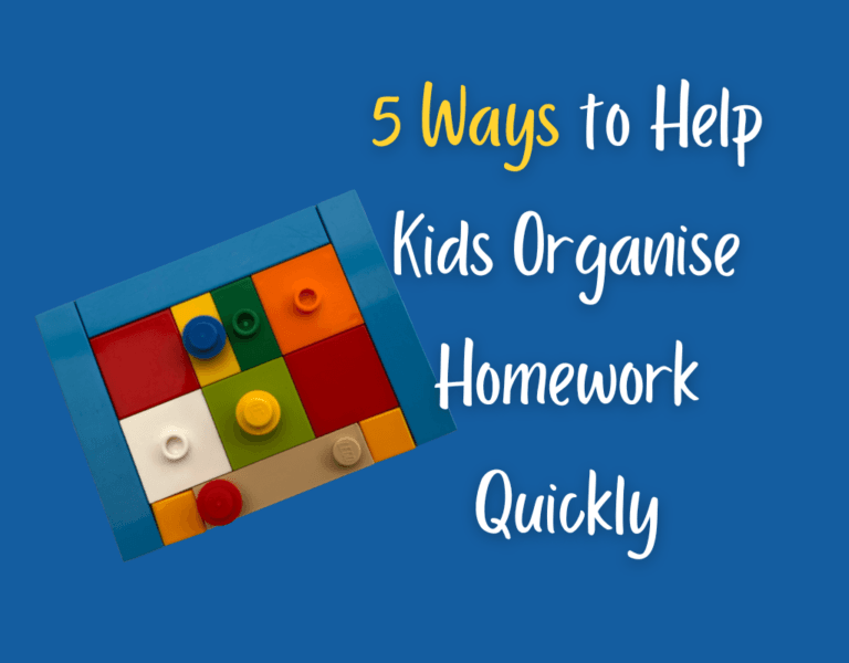 5 Ways to Help Kids Organise Homework Quickly. Image: colourful homework chart