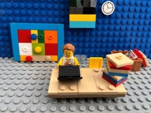 Child working on his homework at a table