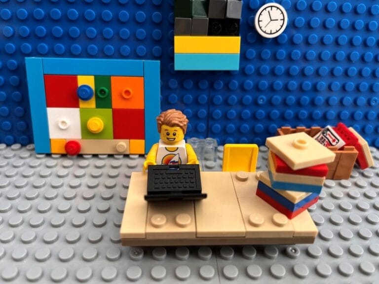 Child working on his homework at a table