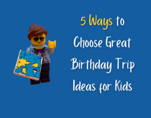 5 Ways to Choose Great Birthday Trip Ideas for Kids. Image: Mum holding a map with sun glasses on