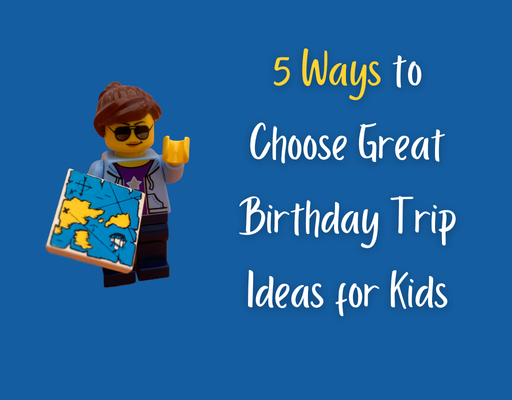 5 Ways to Choose Great Birthday Trip Ideas for Kids. Image: Mum holding a map with sun glasses on